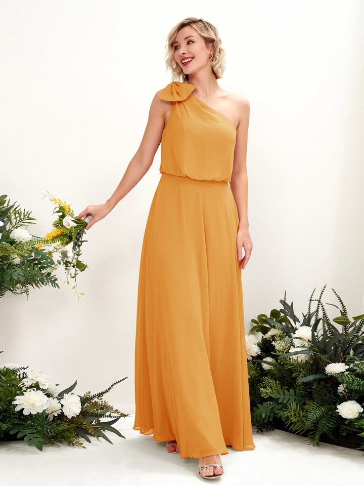 Carlyna Vestido línea A un hombre hasta el suelo dama de honor Mango 